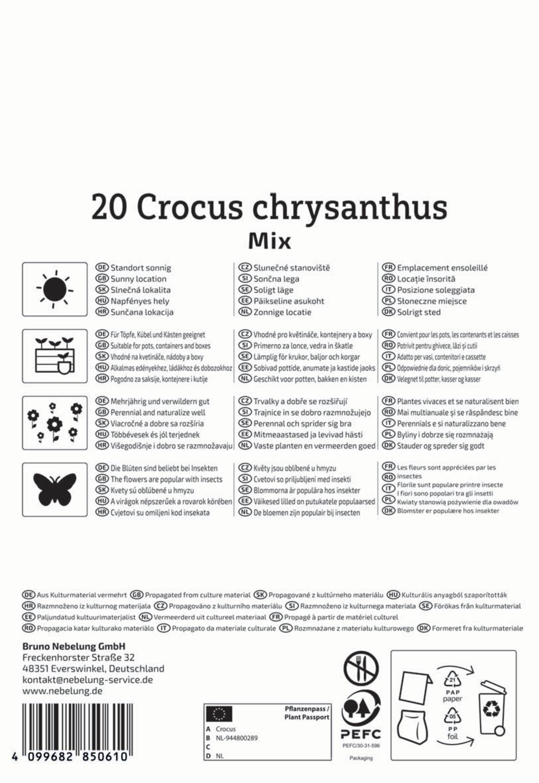 Botanischer Krokus Mischung (20 Stück)