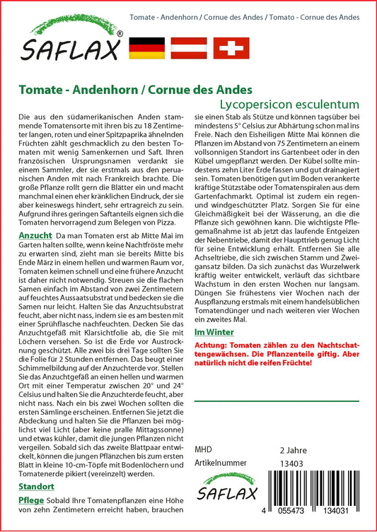 Tomate Andenhorn / Cornue Des Andes