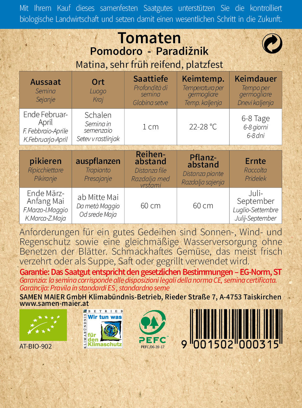 BIO Tomate Matina