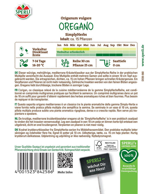 Oregano SimplyHerbs Multipille