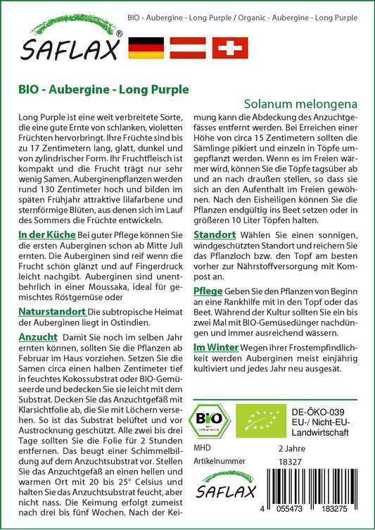 BIO Aubergine Long Purple