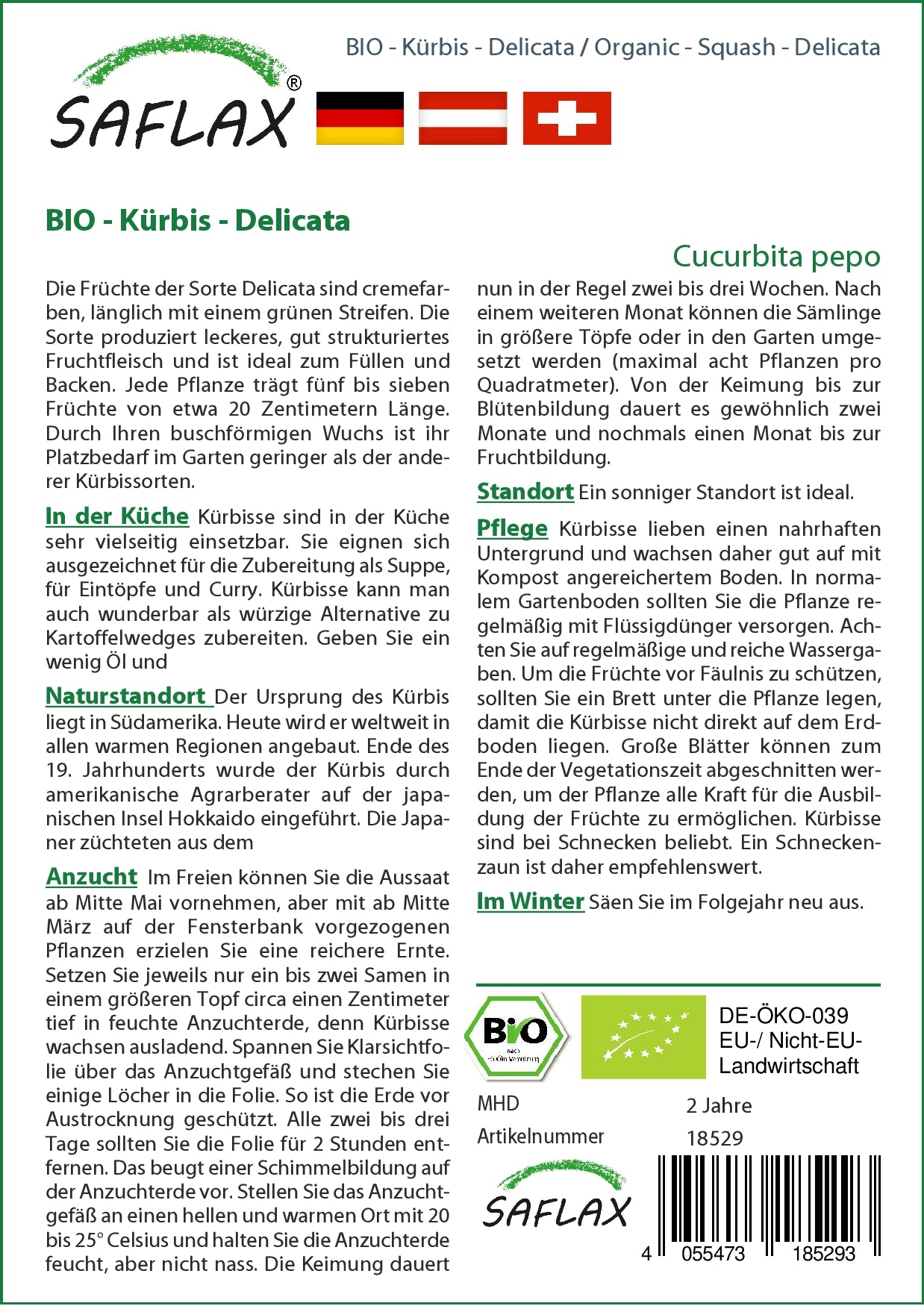 BIO Kürbis Delicata