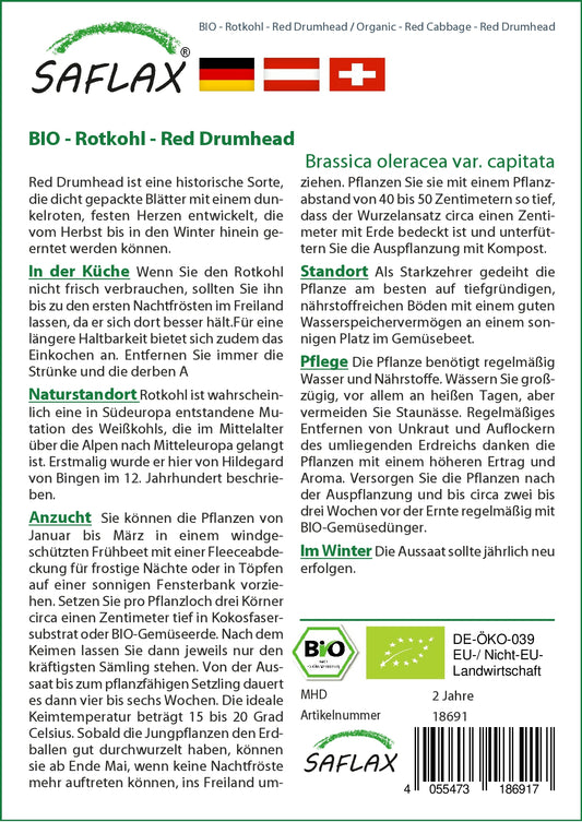 BIO Rotkohl Red Drumhead
