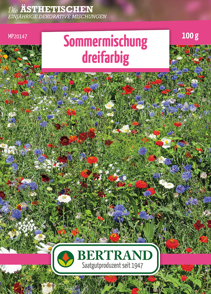 Blumenwiese Sommermischung Dreifarbig (100 G)