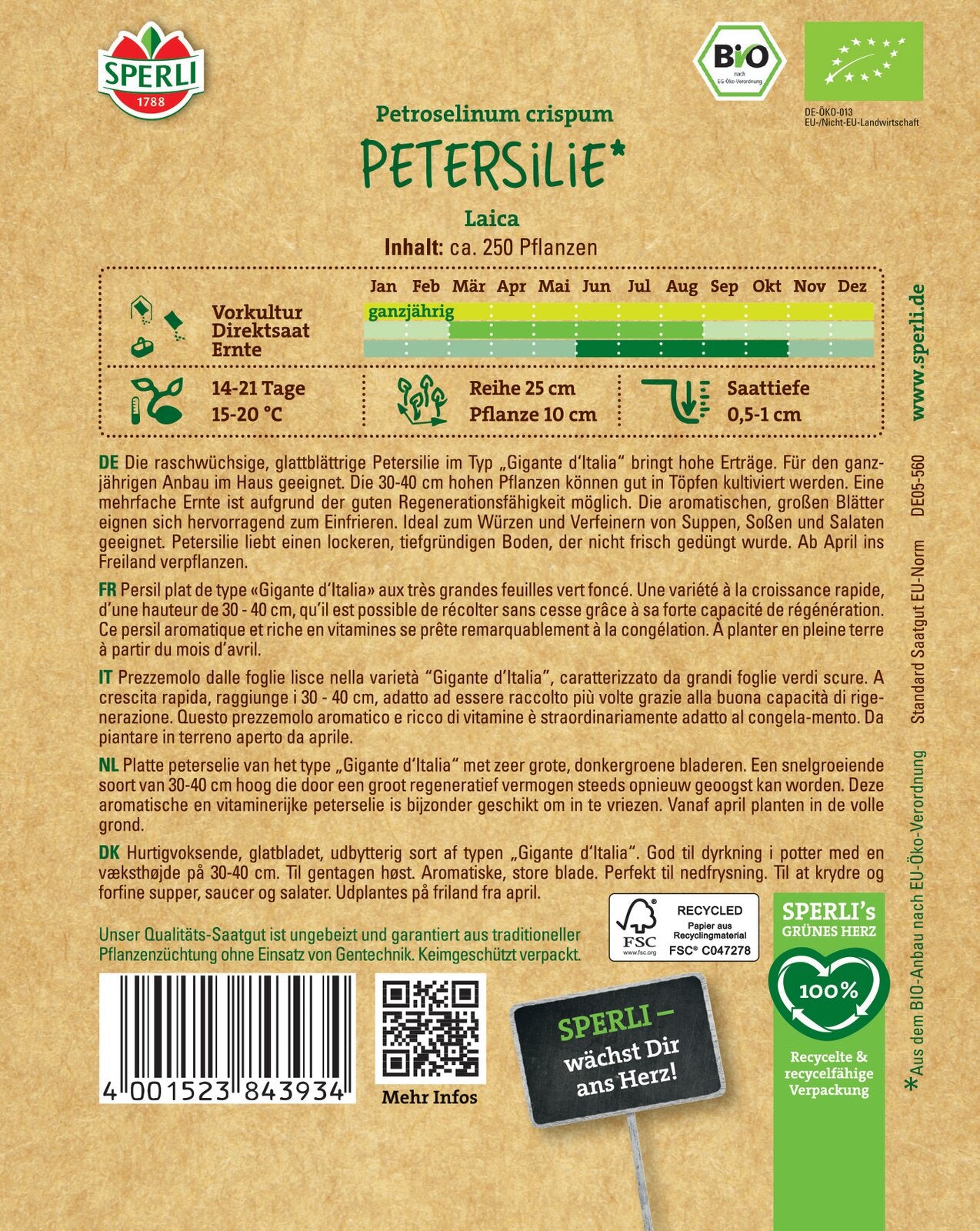 BIO Petersilie Laica