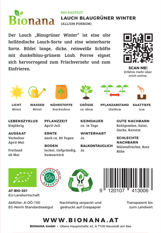 BIO Lauch Blaugrüner Winter