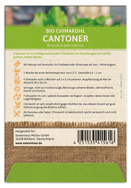 BIO Chinakohl Cantoner