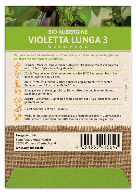 BIO Aubergine Violetta Lunga 3
