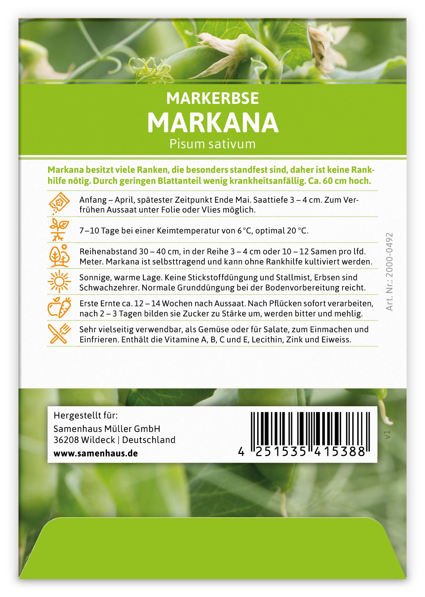 Markerbse Markana (100 Stück)