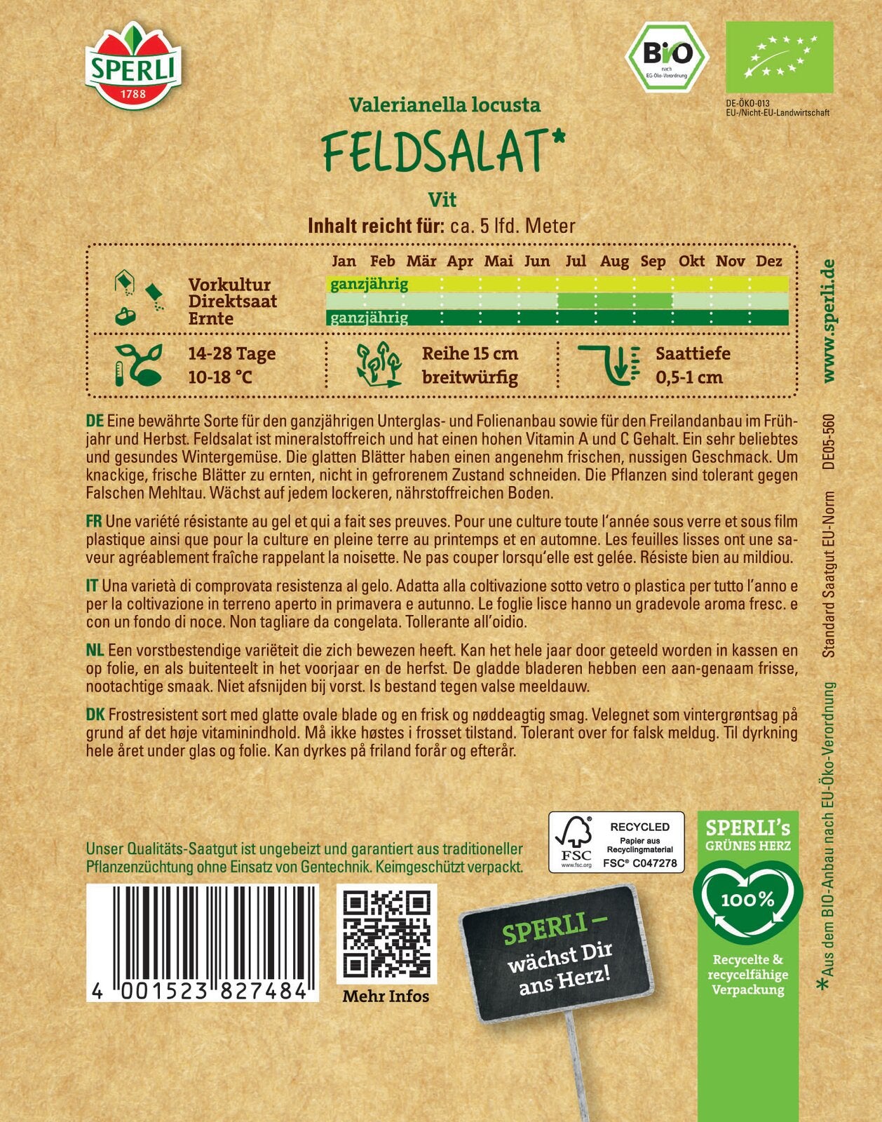 Feldsalat Vit