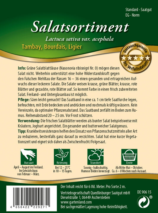 Salatsortiment Blattlausres (Saatband)
