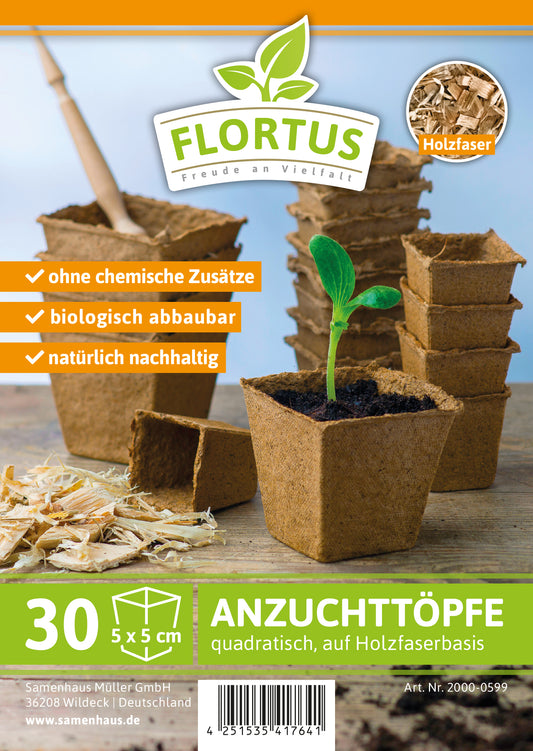 5 X 5 Cm Anzuchttopf Quadratisch Auf Holzfaser Basis