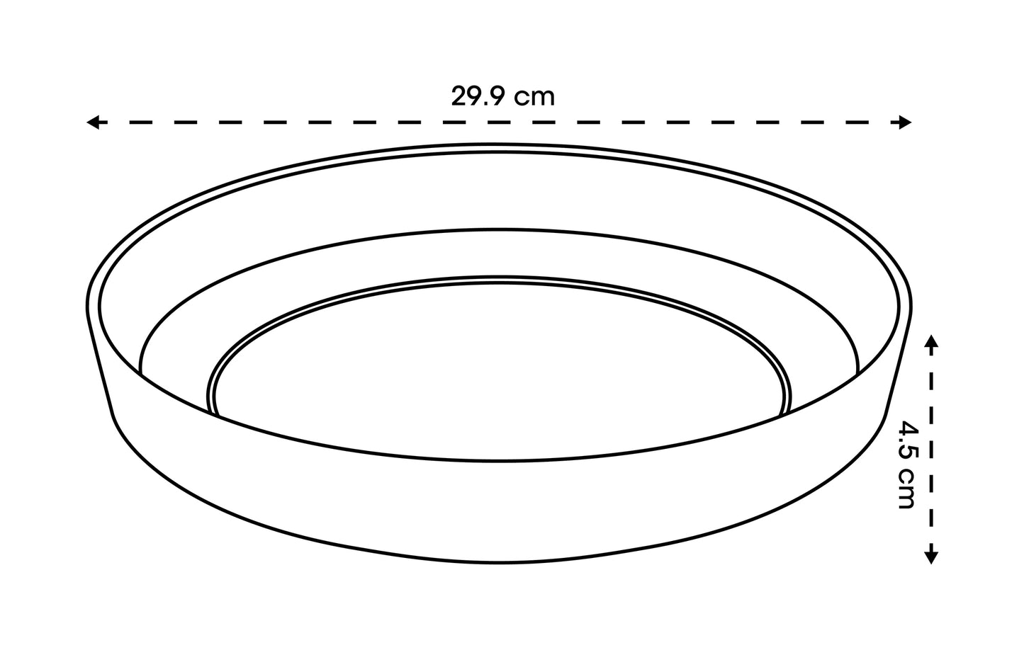 Untersetzer 29,9 Cm Für 40 Cm Blumentopf Rund Anthrazit