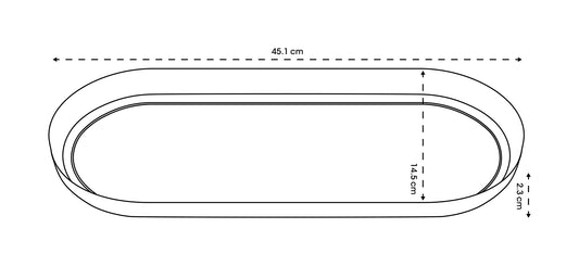 Ovale Untersetzer Für 50 Cm Blumentrog Anthrazit