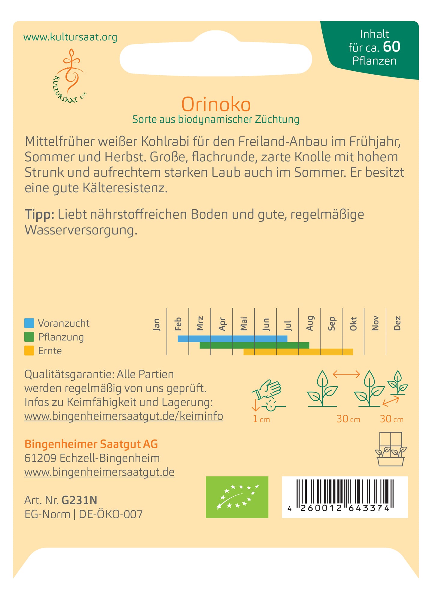 BIO Kohlrabi Orinoko