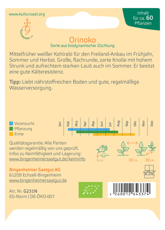 BIO Kohlrabi Orinoko