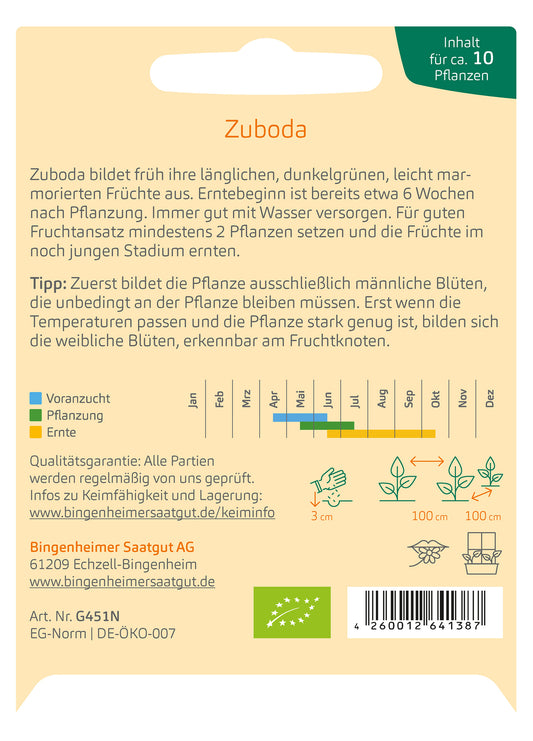 BIO Zucchini Zuboda