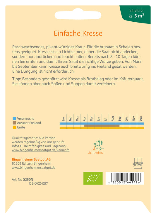 BIO Einfache Kresse
