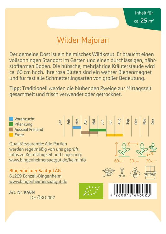 BIO Dost, Wilder Majoran