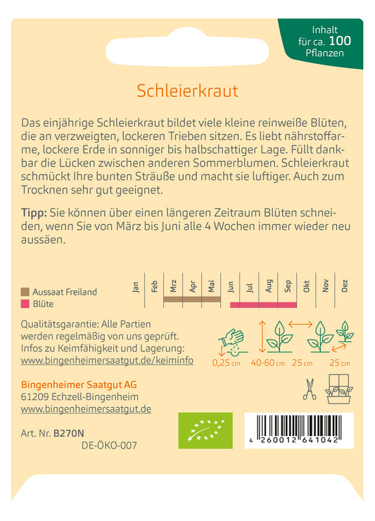 BIO Schleierkraut (weiß)