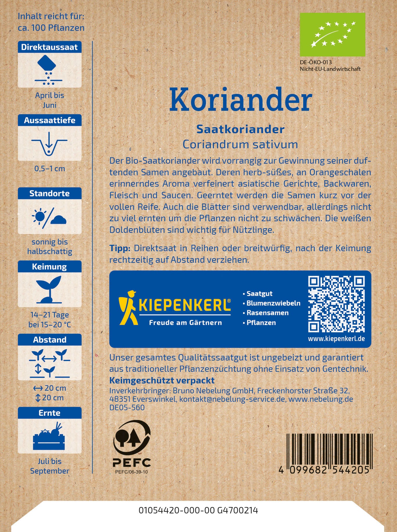 BIO Koriander Saatkoriander