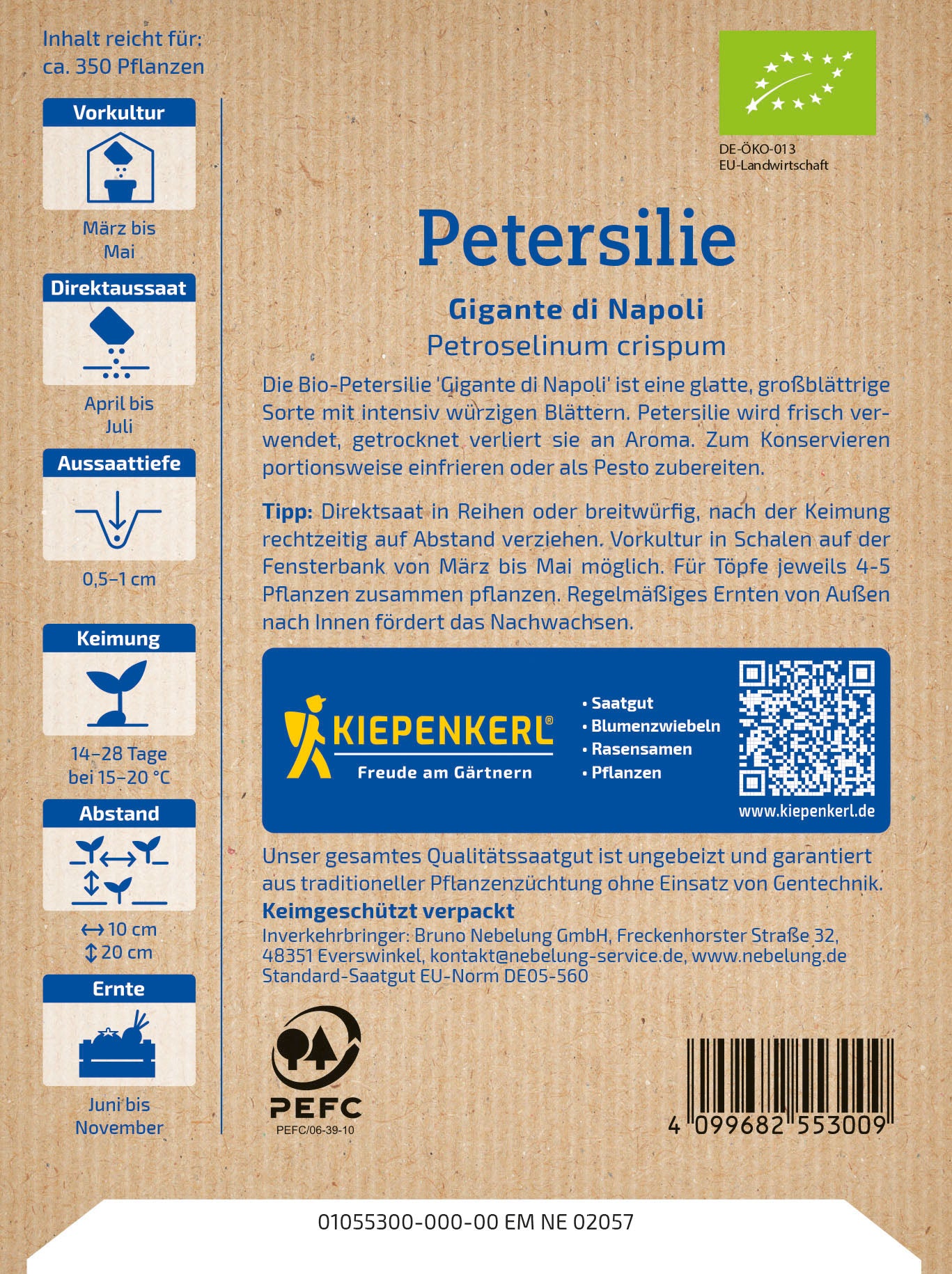 BIO Petersilie Gigante Di Napoli