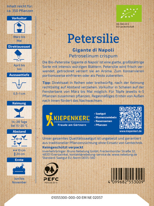 BIO Petersilie Gigante Di Napoli