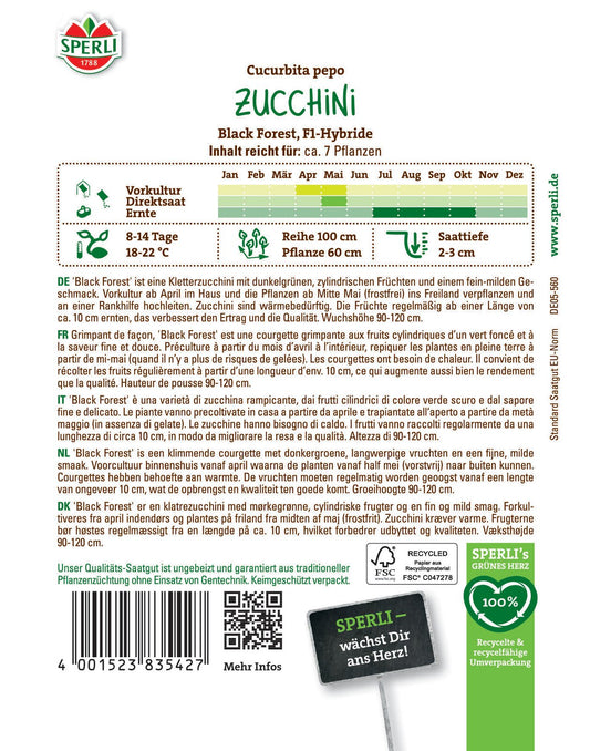 Zucchini Black Forest F1