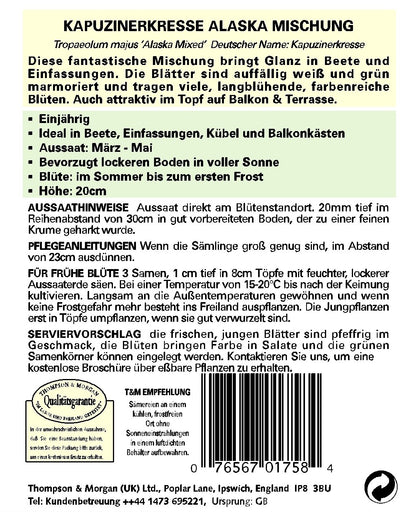  Kapuzinerkresse Alaska Mischung [MHD 12/2025]