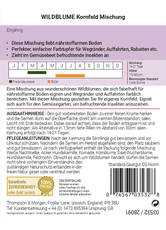  Wildblume Kornfeld Mischung [MHD 12/2025]