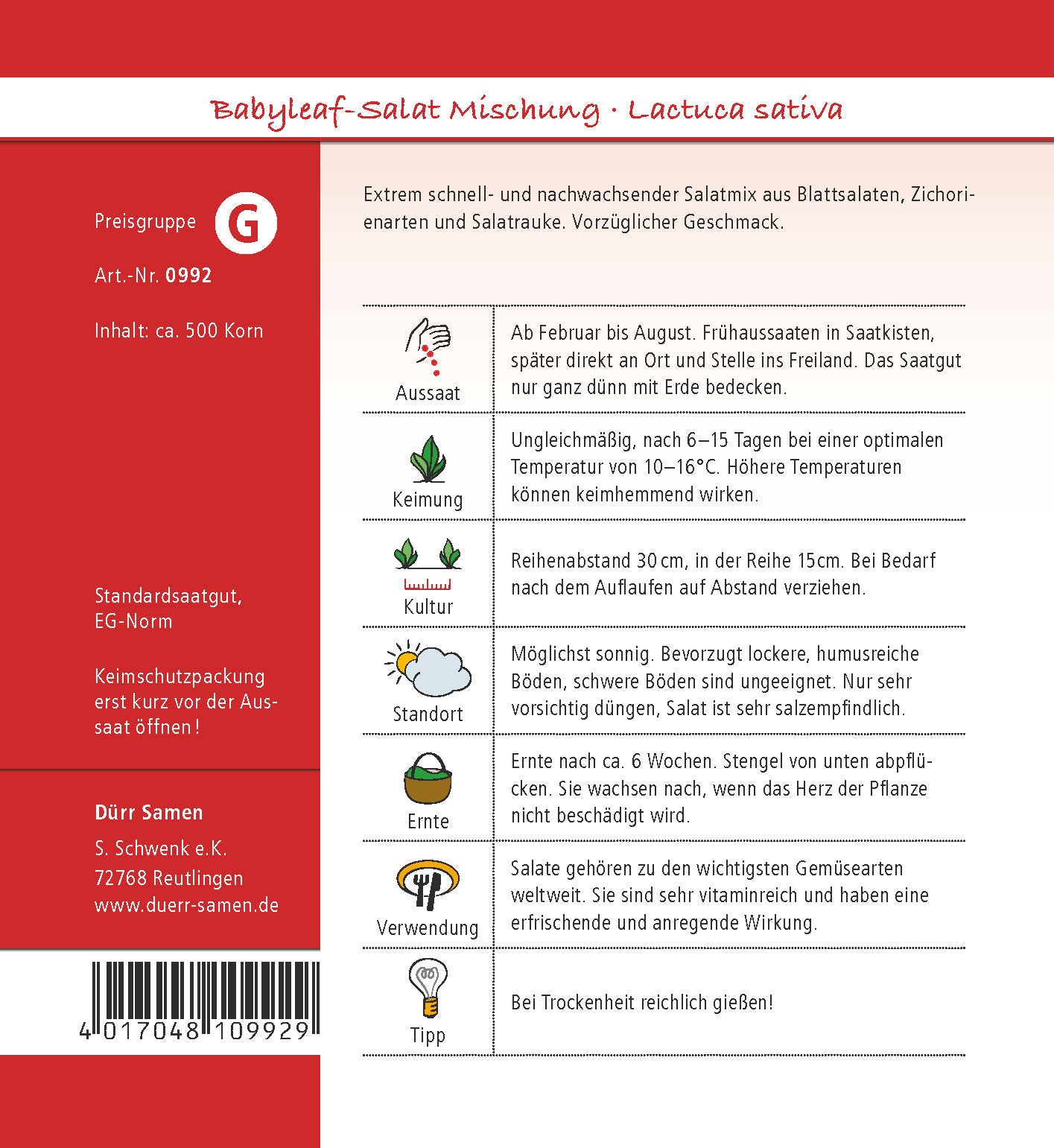  Babyleaf-Salat Mischung