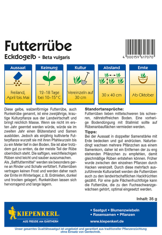  Futterrübe Eckdogelb (35 G) [MHD 01/2025]