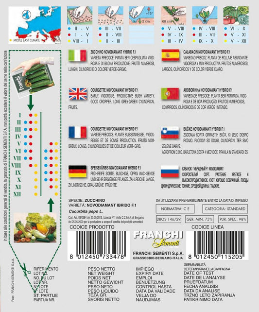  Zucchini Novodiamant F1-Hybride