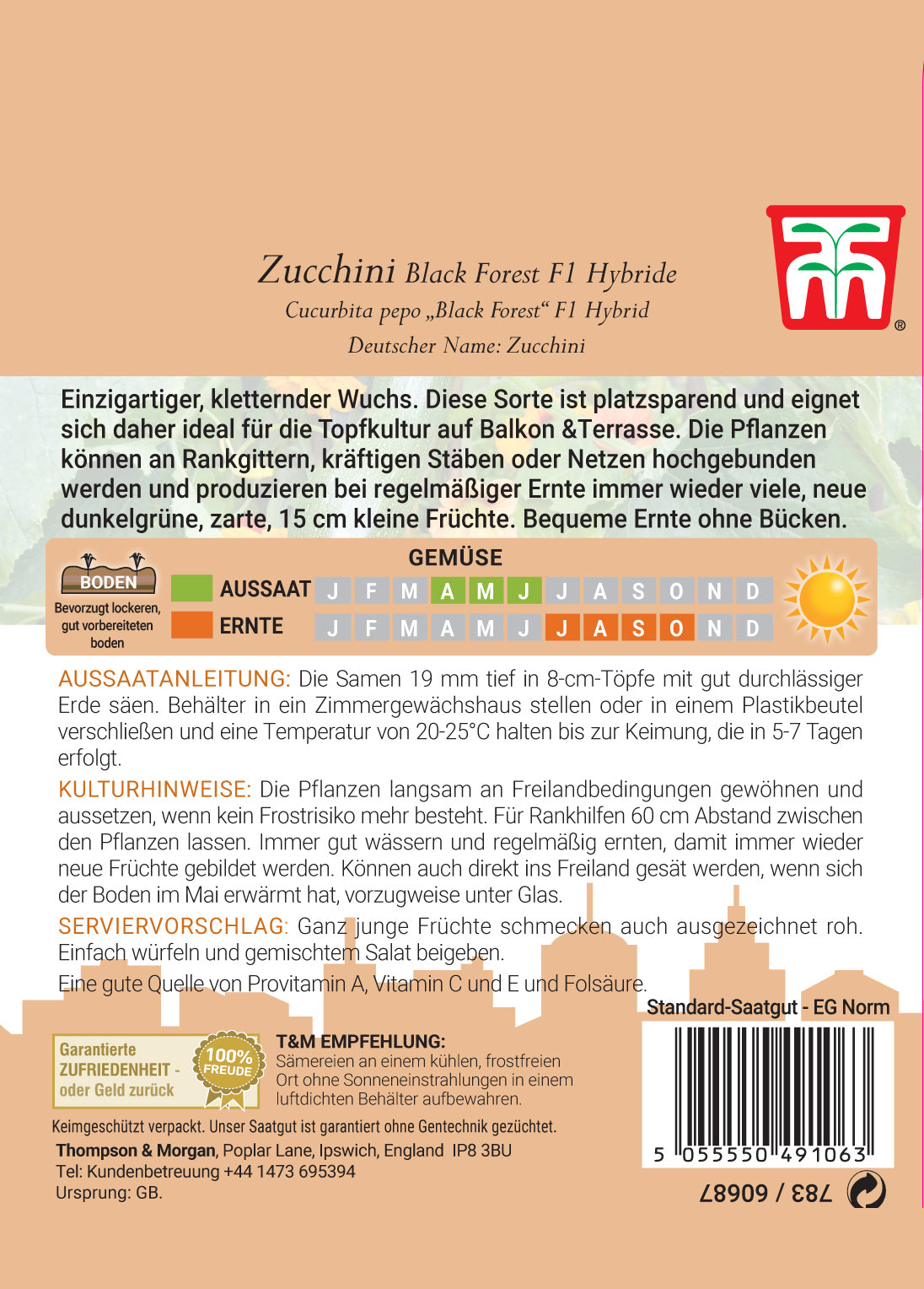  Zucchini Black Forest F1-Hybride [MHD 12/2024]
