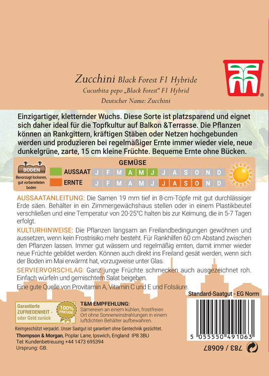  Zucchini Black Forest F1-Hybride [MHD 12/2024]