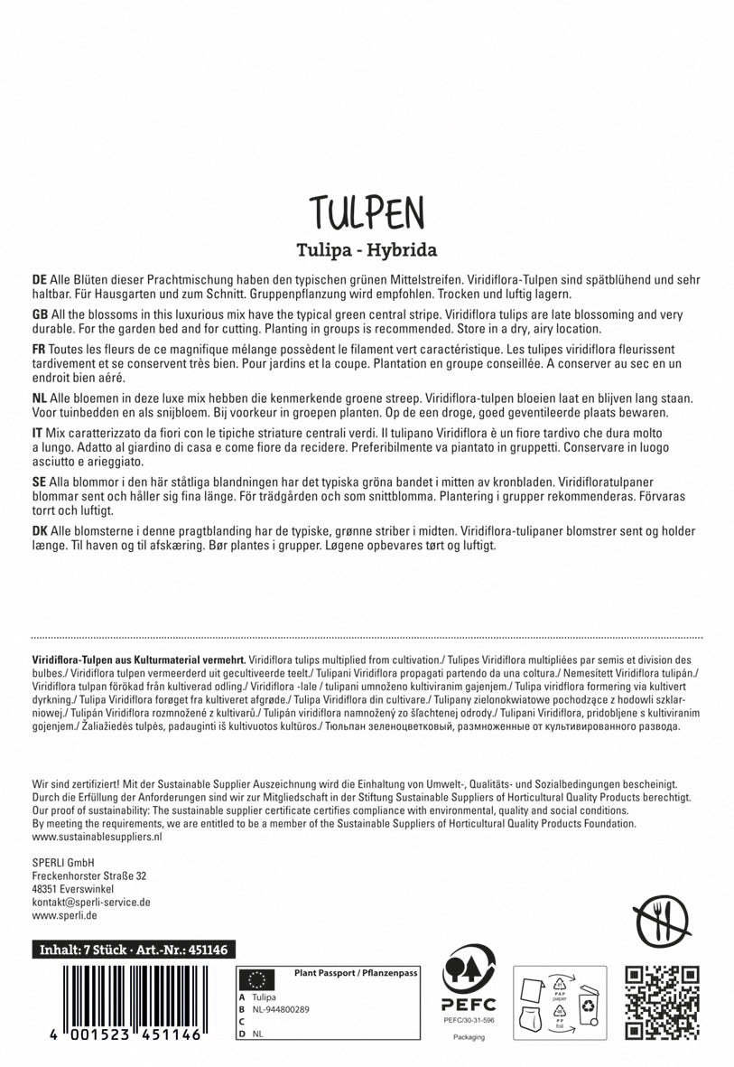  Tulpe Viridiflora Mischung (7 Stück)