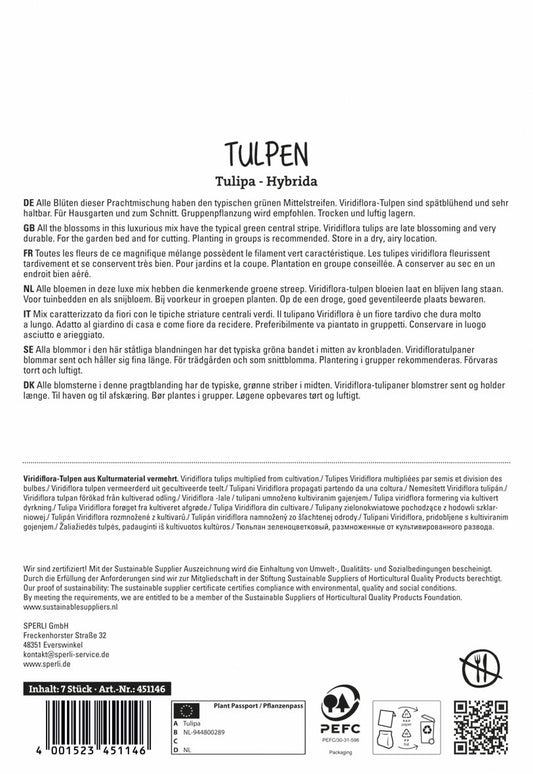  Tulpe Viridiflora Mischung (7 Stück)
