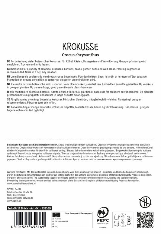  Krokus Botanische Mischung (15 Stück)