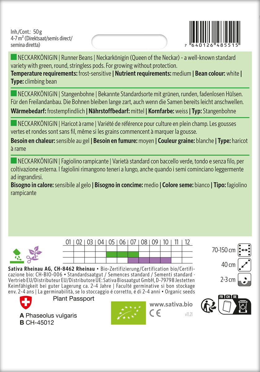  BIO Stangenbohne Neckarkönigin [MHD 12/2025]