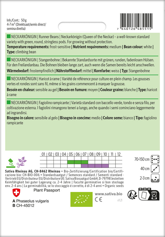  BIO Stangenbohne Neckarkönigin [MHD 12/2025]
