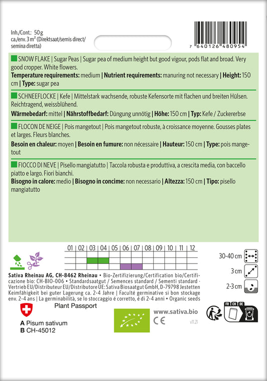 BIO Zuckererbse Schneeflocke [MHD 12/2025]