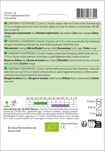  BIO Möhre Chantenay À Coeur Rouge 2 [MHD 12/2025]