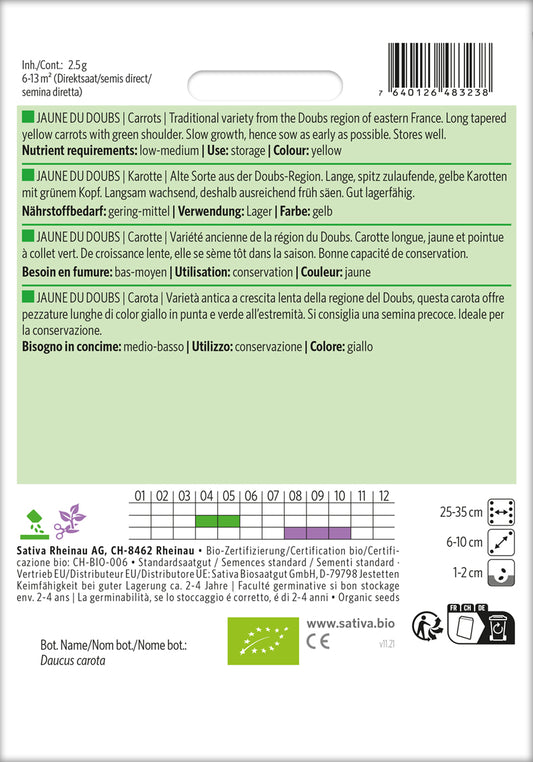  BIO Möhre Jaune Du Doubs [MHD 12/2025]