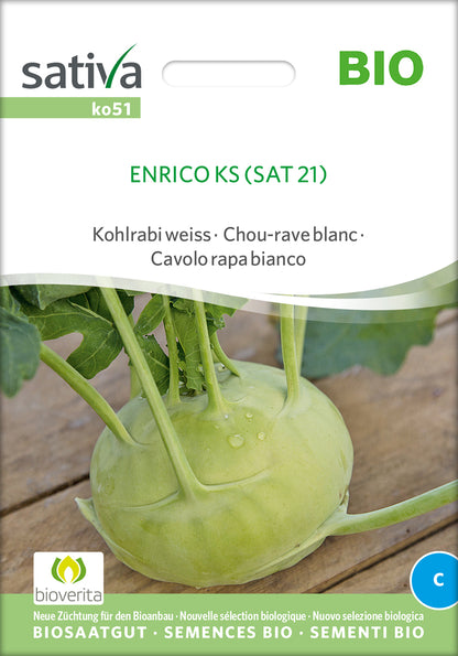  BIO Kohlrabi Weiss Auslese Sehr Früh