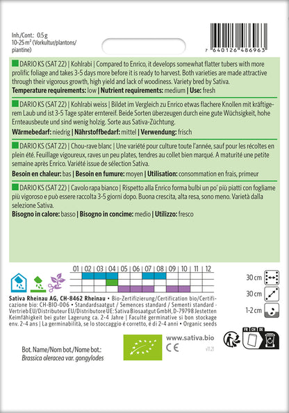  BIO Kohlrabi Weiss Auslese Früh [MHD 12/2025]