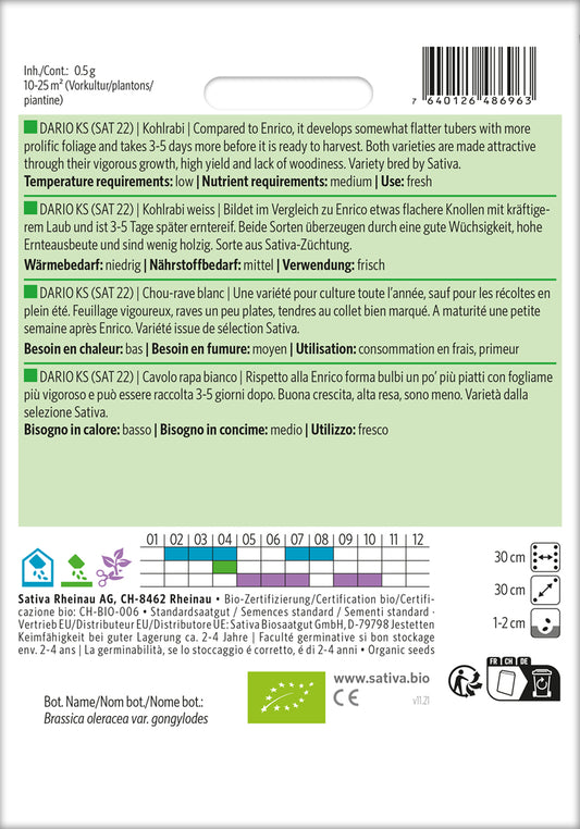  BIO Kohlrabi Weiss Auslese Früh [MHD 12/2025]