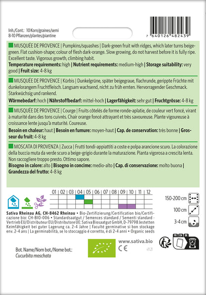  BIO Kürbis Musquée De Provence [MHD 12/2025]
