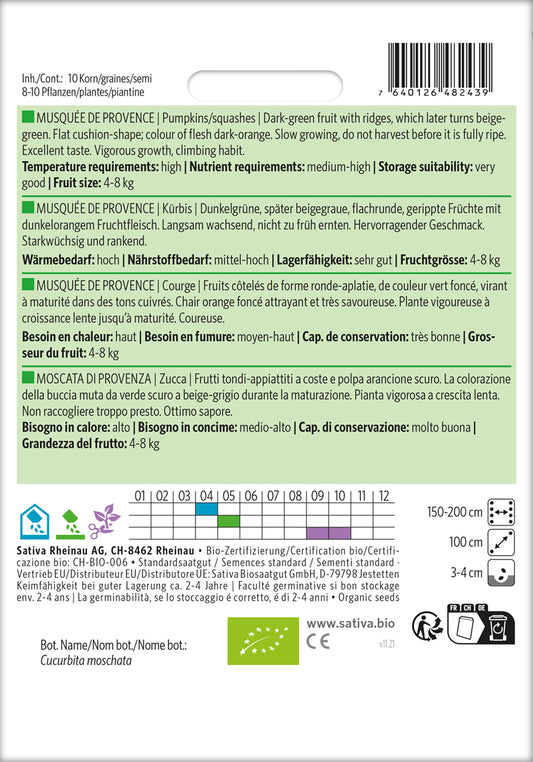  BIO Kürbis Musquée De Provence [MHD 12/2025]