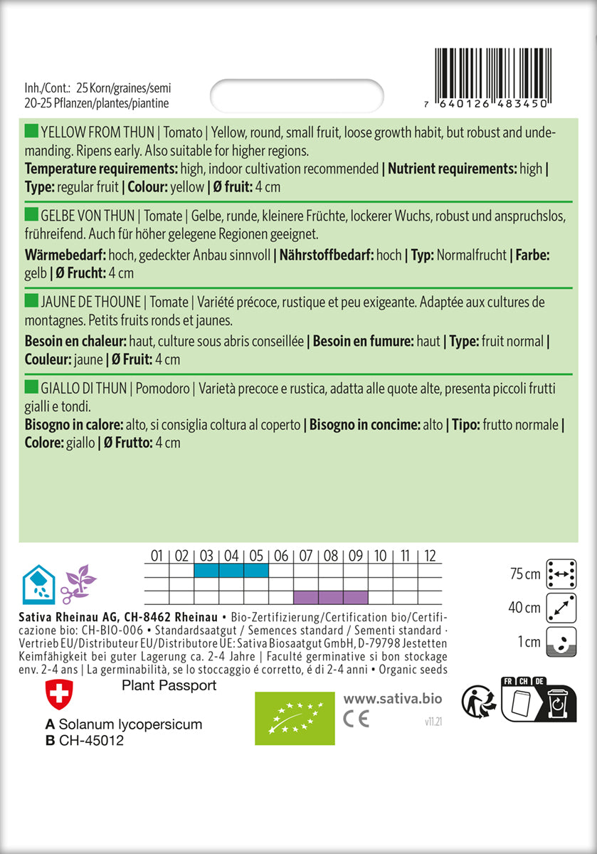  BIO Tomate Gelbe Von Thun [MHD 12/2025]