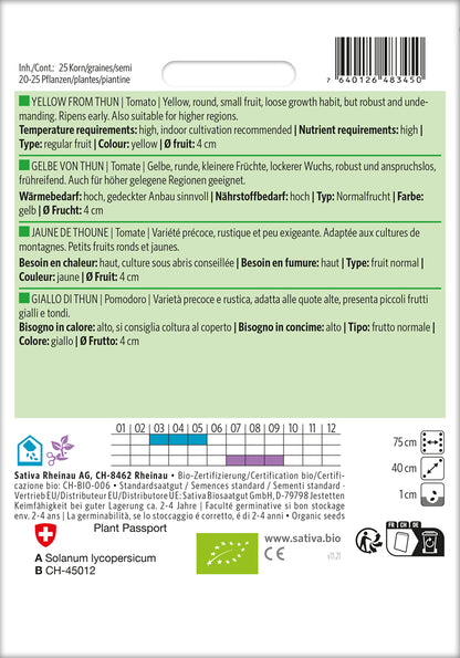  BIO Tomate Gelbe Von Thun [MHD 12/2025]